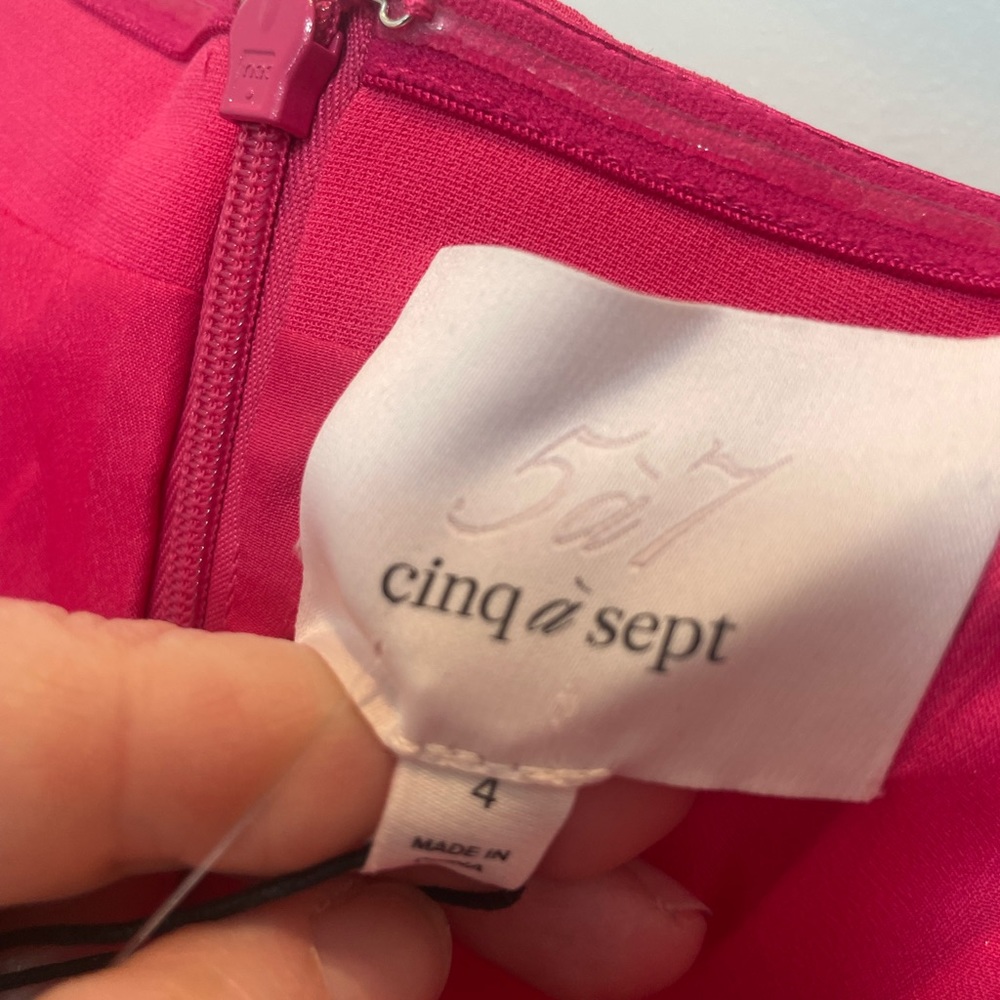 Magenta  midi sleeveless cocktail dress